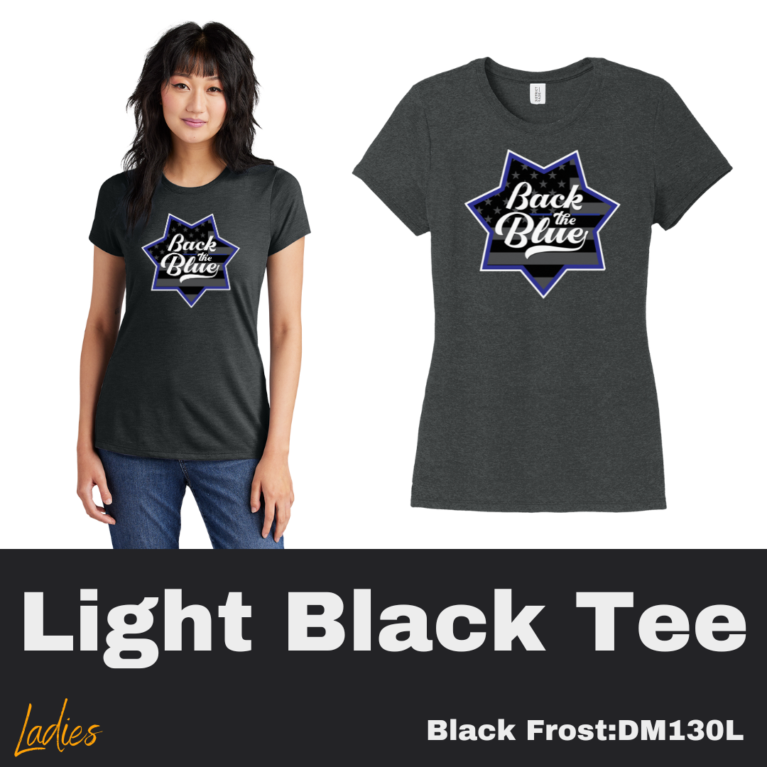 12 Back The Blue Black Frost Tee Ladies