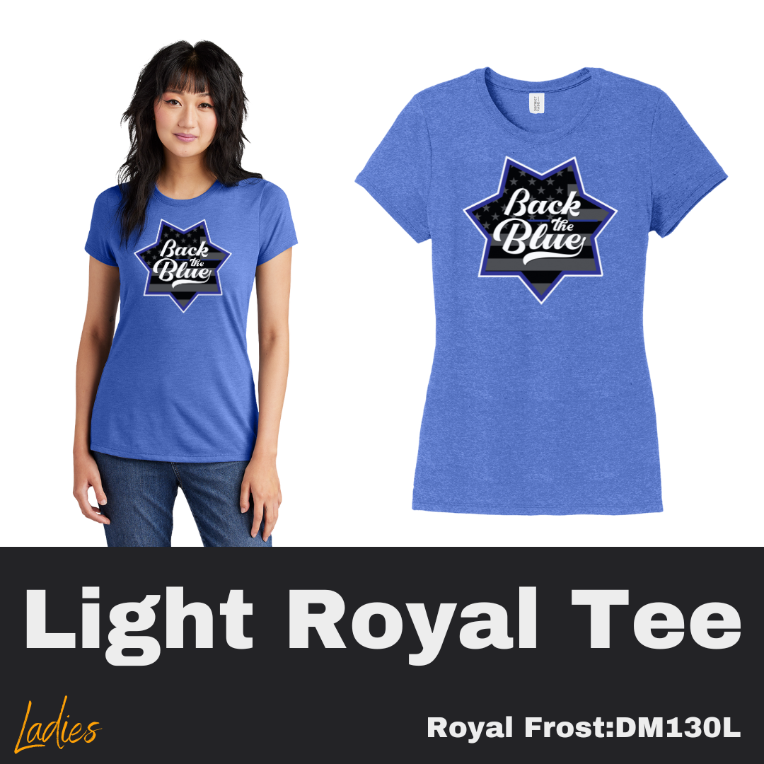 13 Back The Blue Royal Frost Tee Ladies