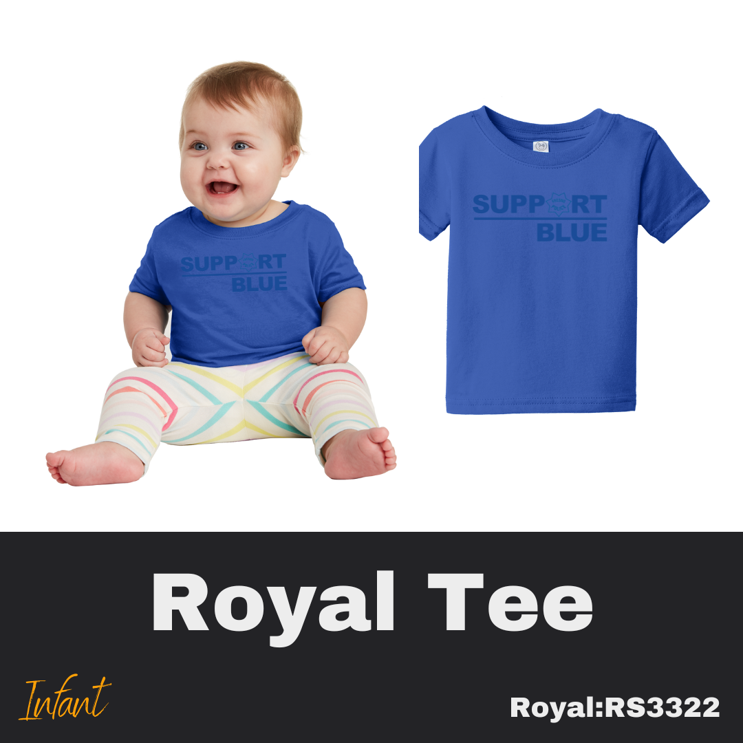 19 Support Blue Royal Tee Infant