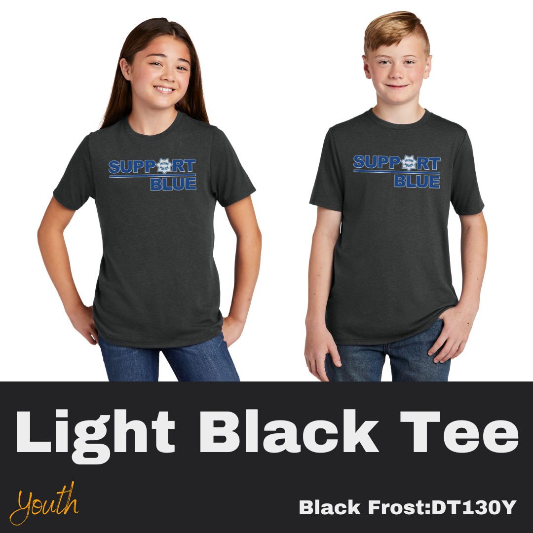 20 Support Blue Black Frost Tee Youth