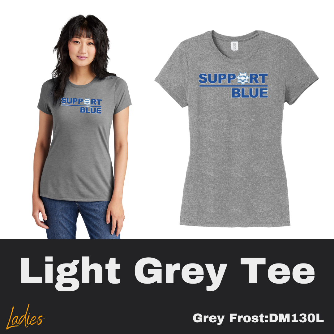 24 Support Blue Grey Frost Tee Ladies