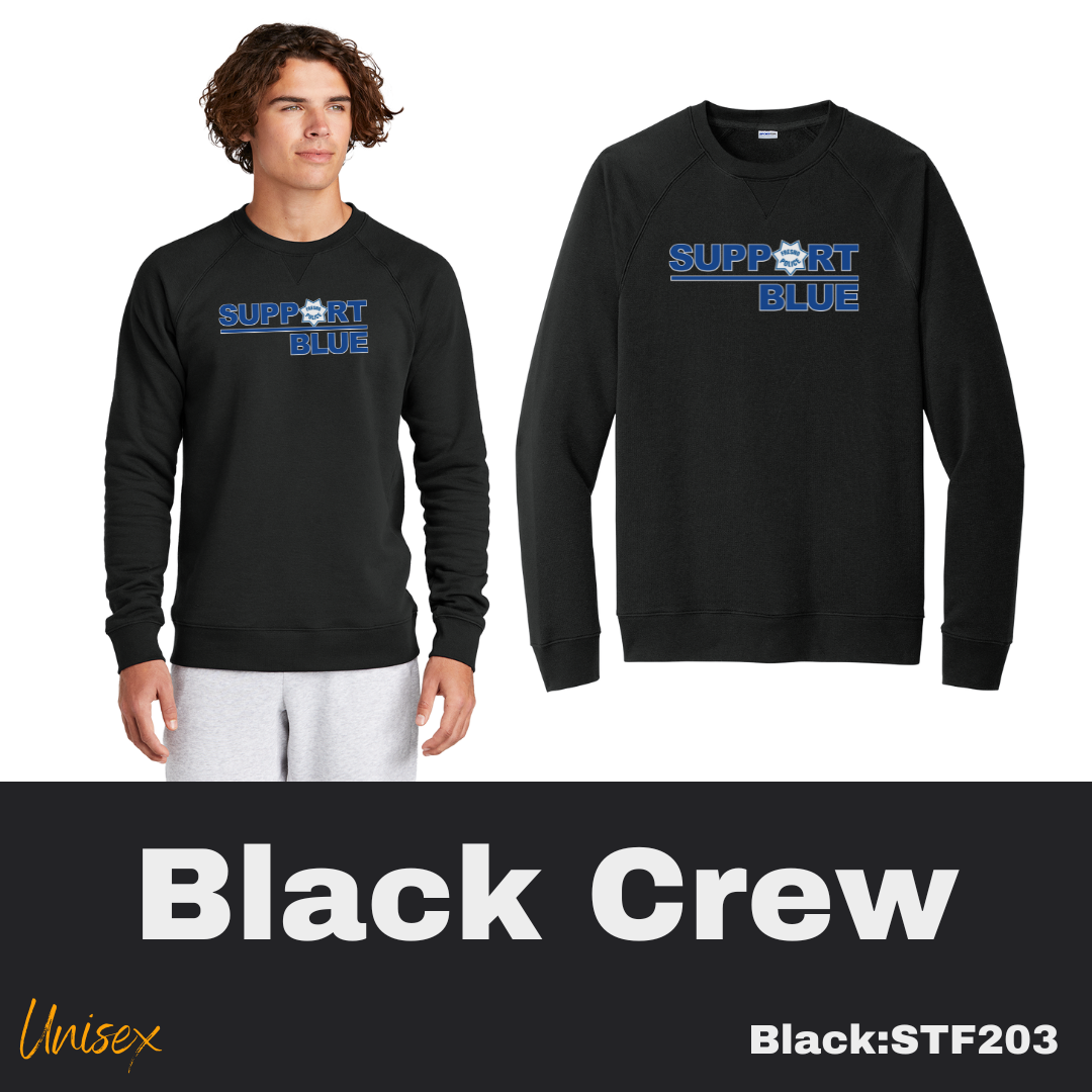 25 Support Blue Fresno Unisex Black Sweatshirt