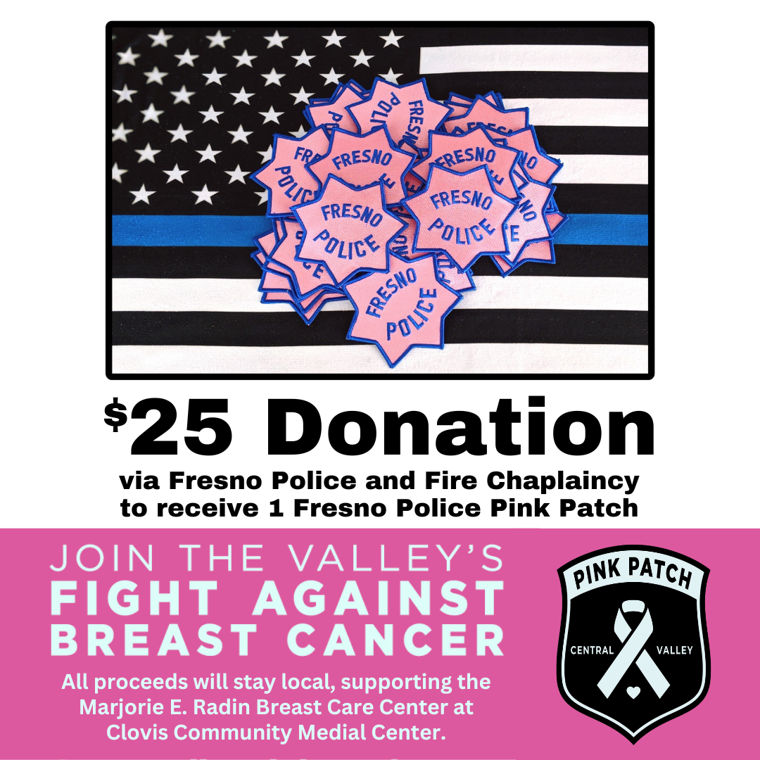 Fresno Police Pink Patch 2025
