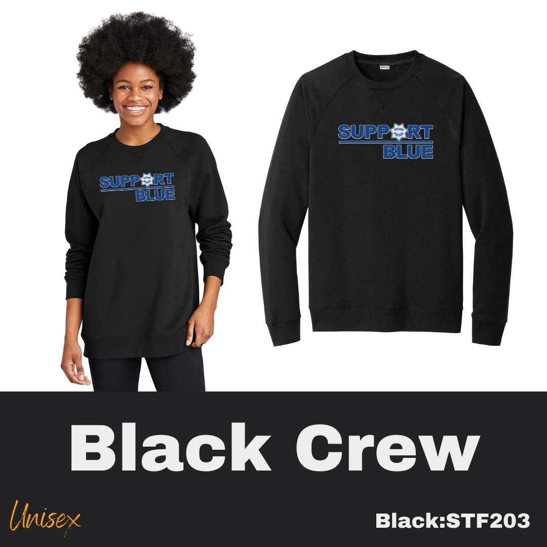 25 Support Blue Fresno Unisex Black Sweatshirt