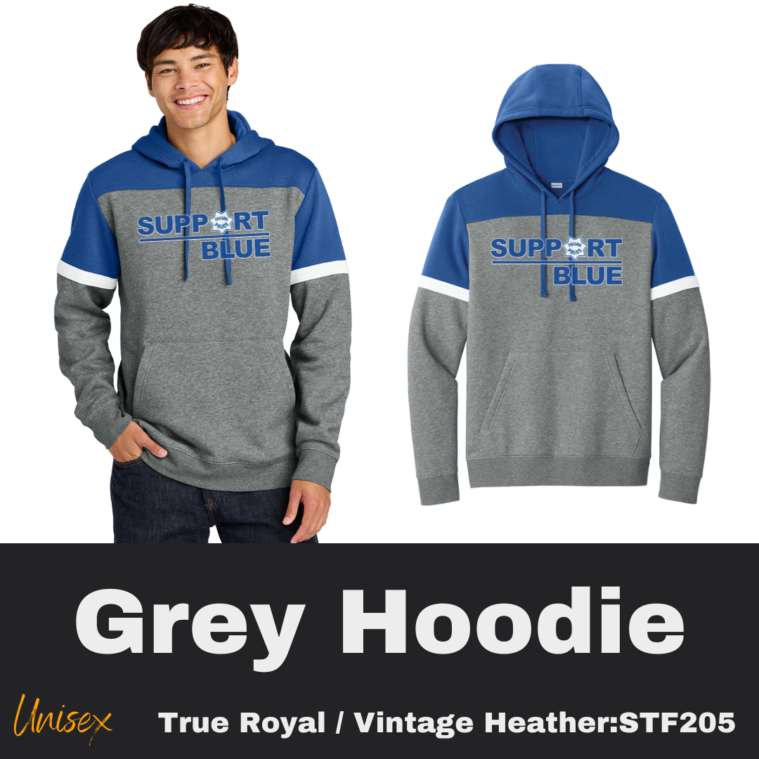 28 Support Blue Royal/Heather Grey Hoodie Unisex