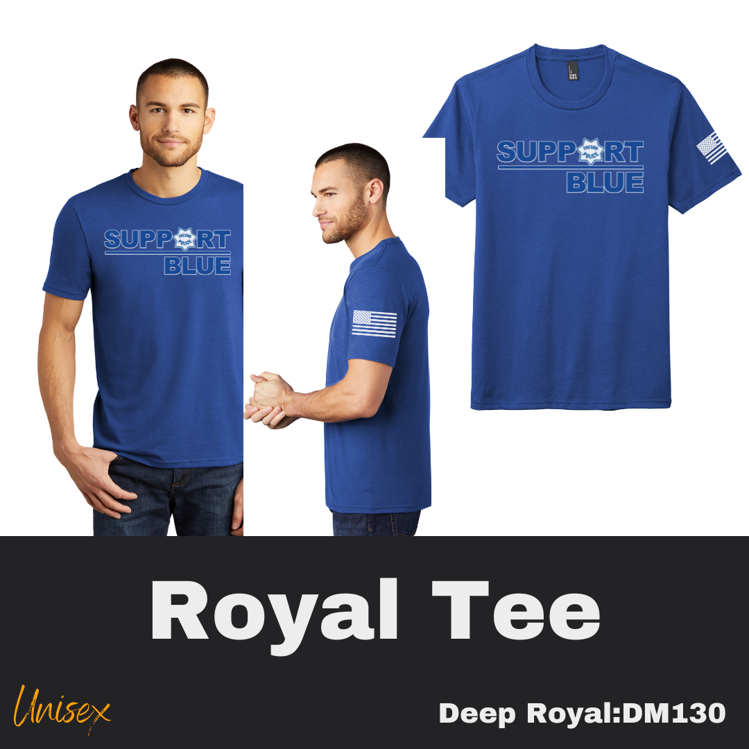 33 Support Blue/Flag Deep Royal Tee Unisex