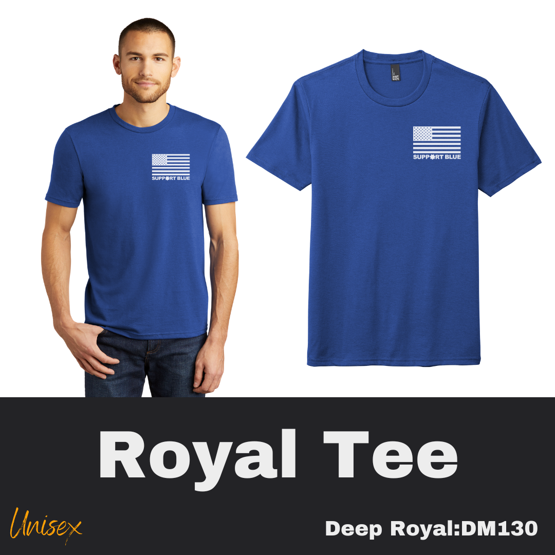 37 SB White Flag Deep Royal Tee Unisex