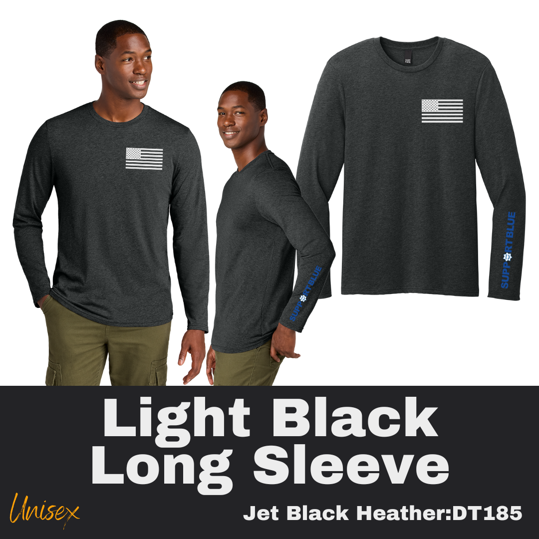 41 Flag/Support Blue Jet Black Long Sleeve Unisex