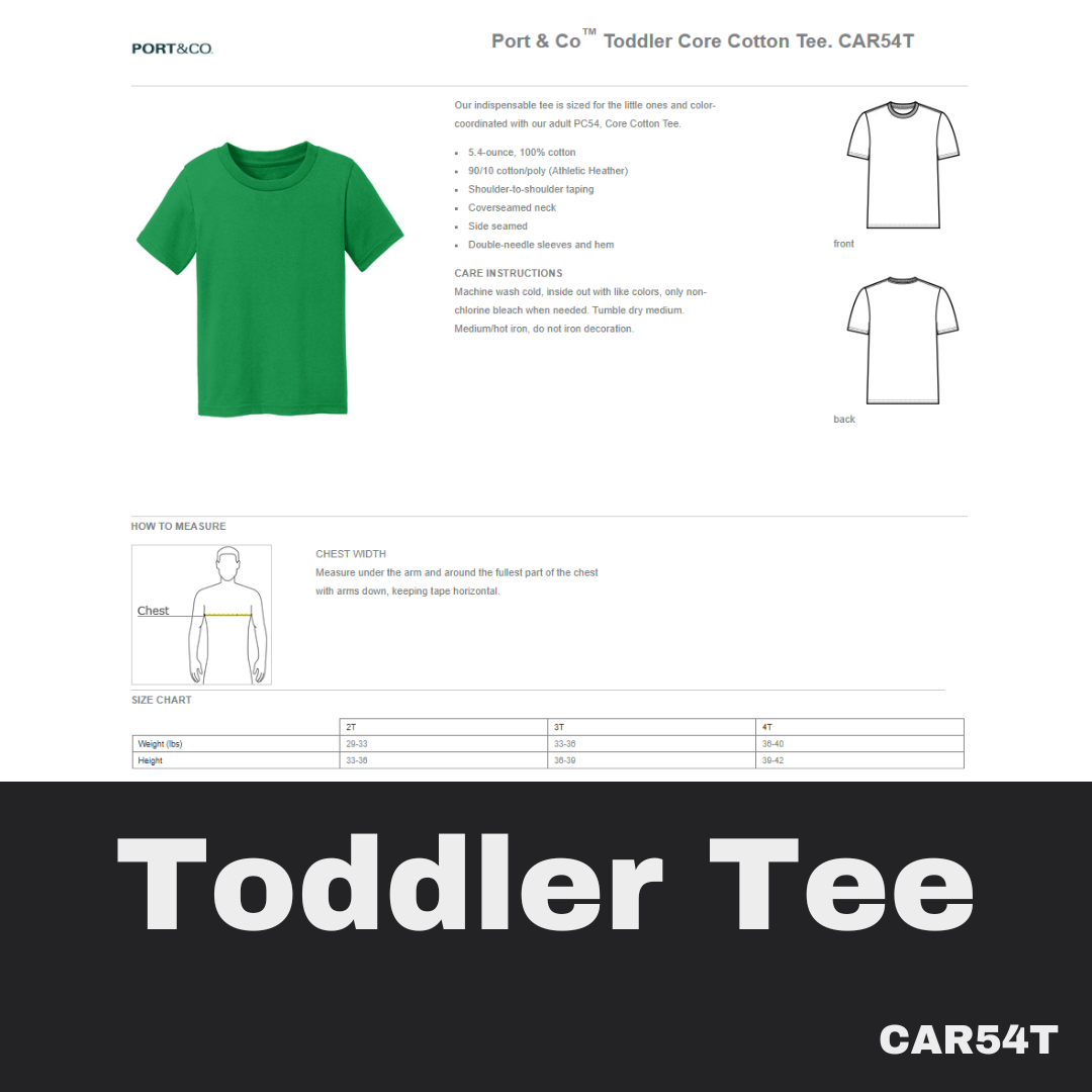 67 Support Blue Stacked Toddler Tee