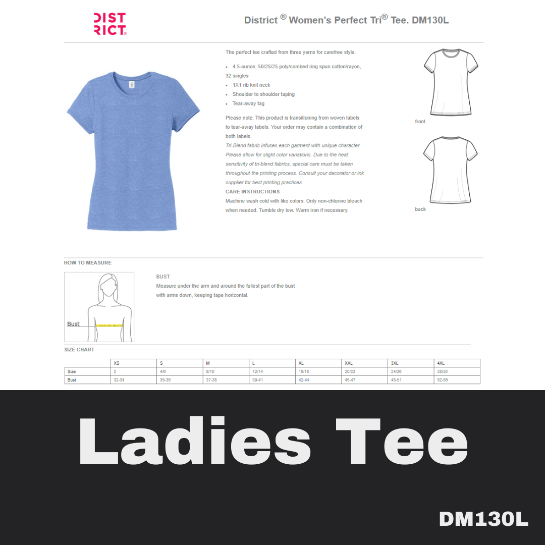 24 Support Blue Fresno Ladies Grey Frost Tee