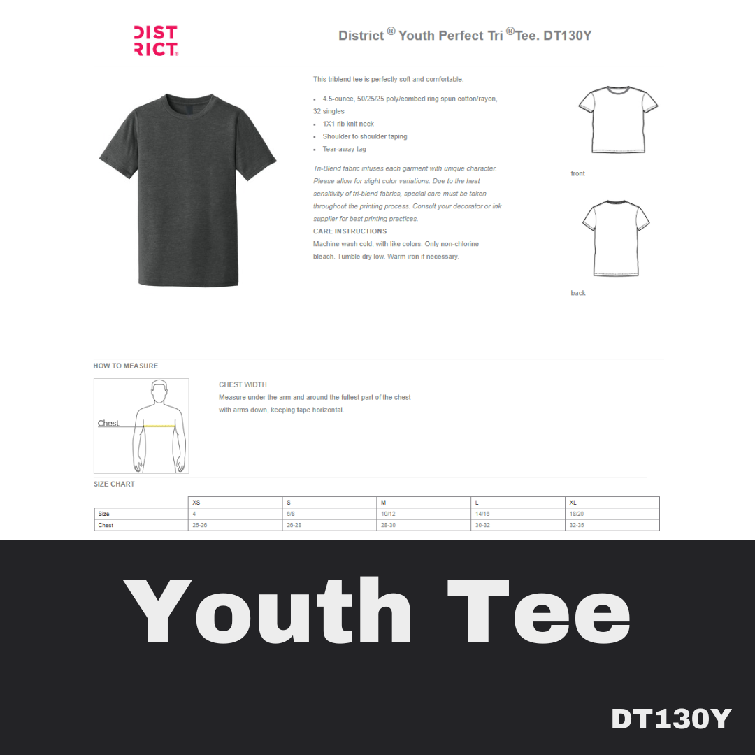 22 Support Blue Fresno Youth Grey Frost Tee