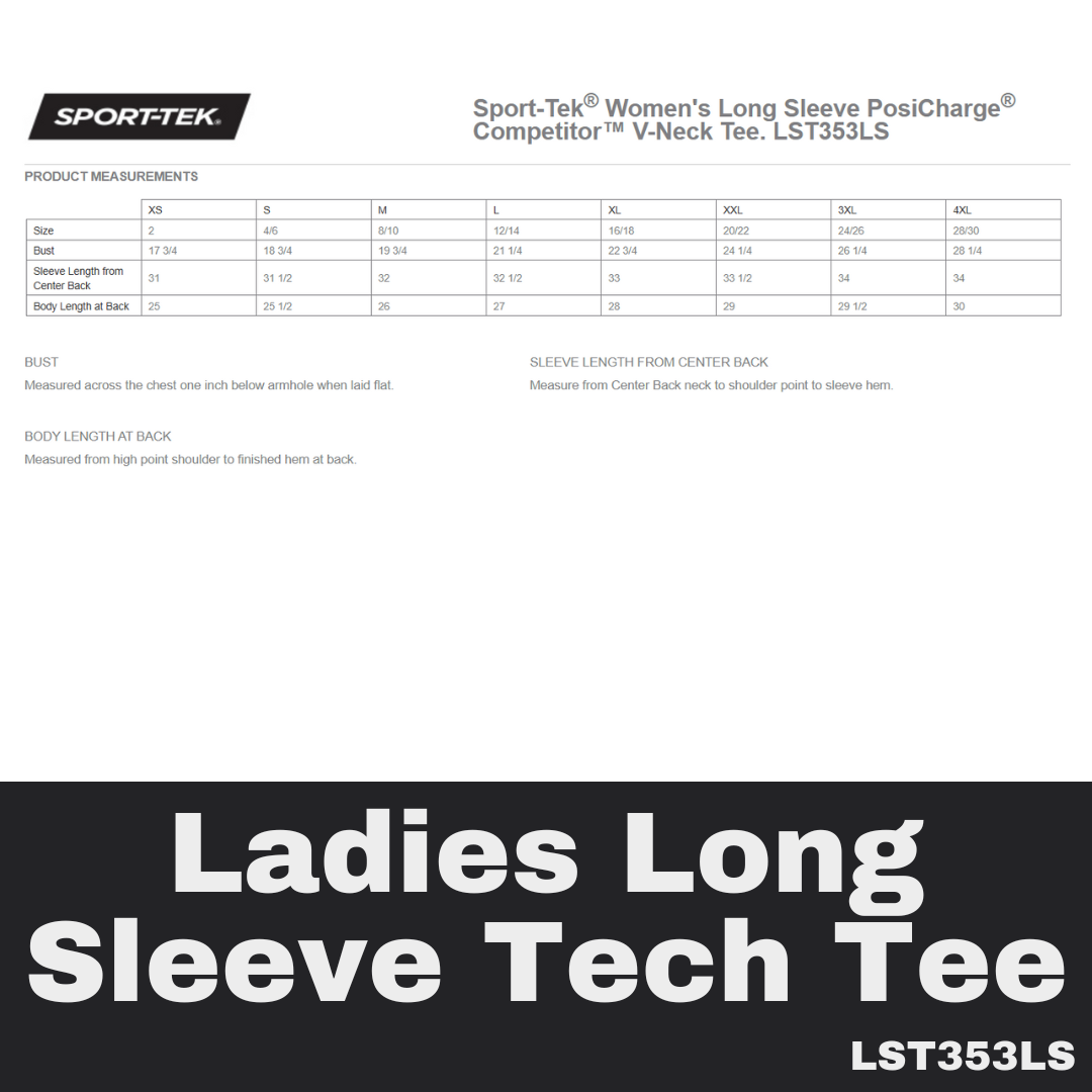 R29 SBRun Ladies Royal Long Sleeve V-Neck Tech Tee