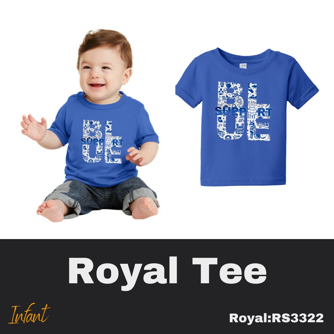 105 Support BLUE Royal Tee Infant