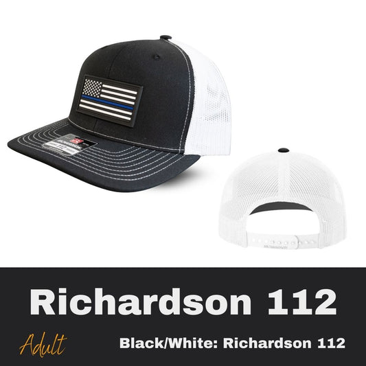Support Blue Flag Black/White Richardson 112 Snapback Hat