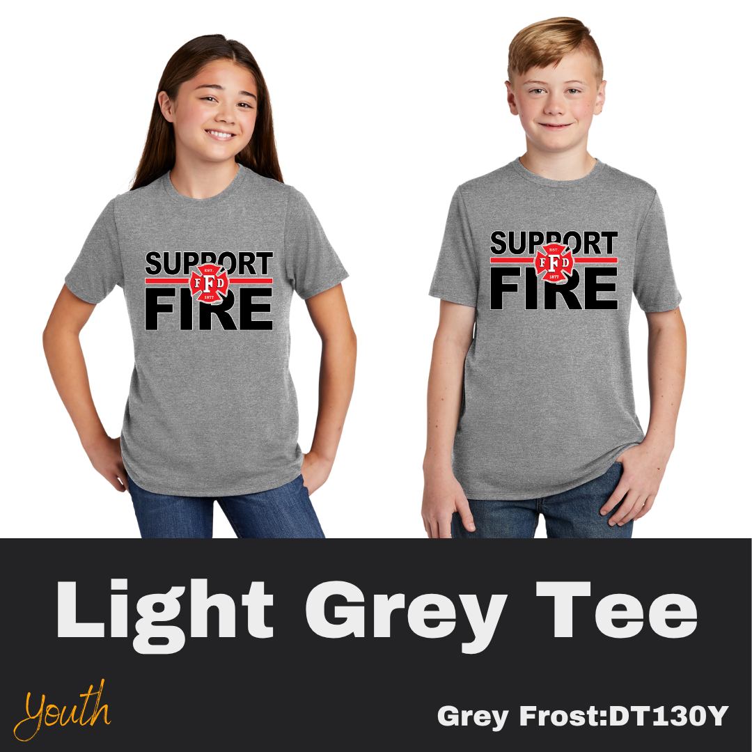 85 Support Fire Youth Grey Tee