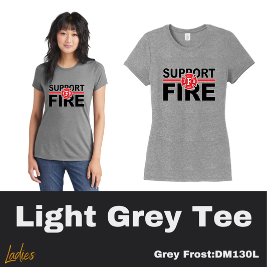 80 Support Fire Ladies Grey Tee