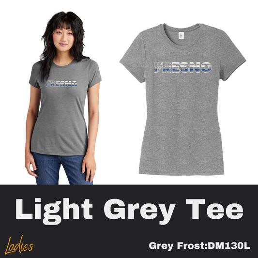 64 Support Blue Ladies Grey Frost Tee