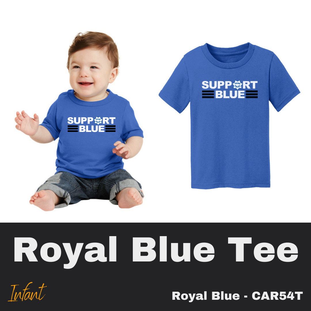 68 Support Blue Stacked Infant Tee