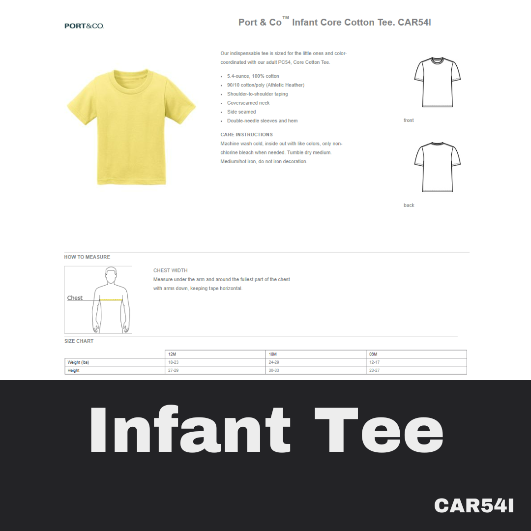 68 Support Blue Stacked Infant Tee