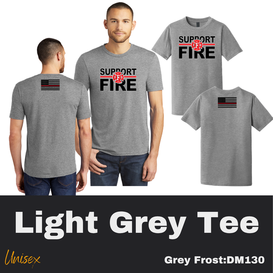74 Support Fire Unisex Grey Tee