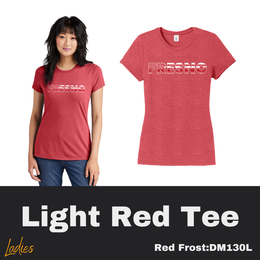 70 Support Fire Ladies Light Red Tee