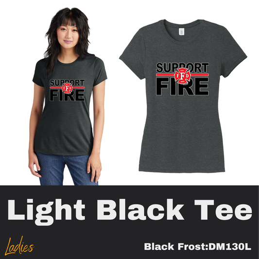 81 Support Fire Ladies Light Black Tee