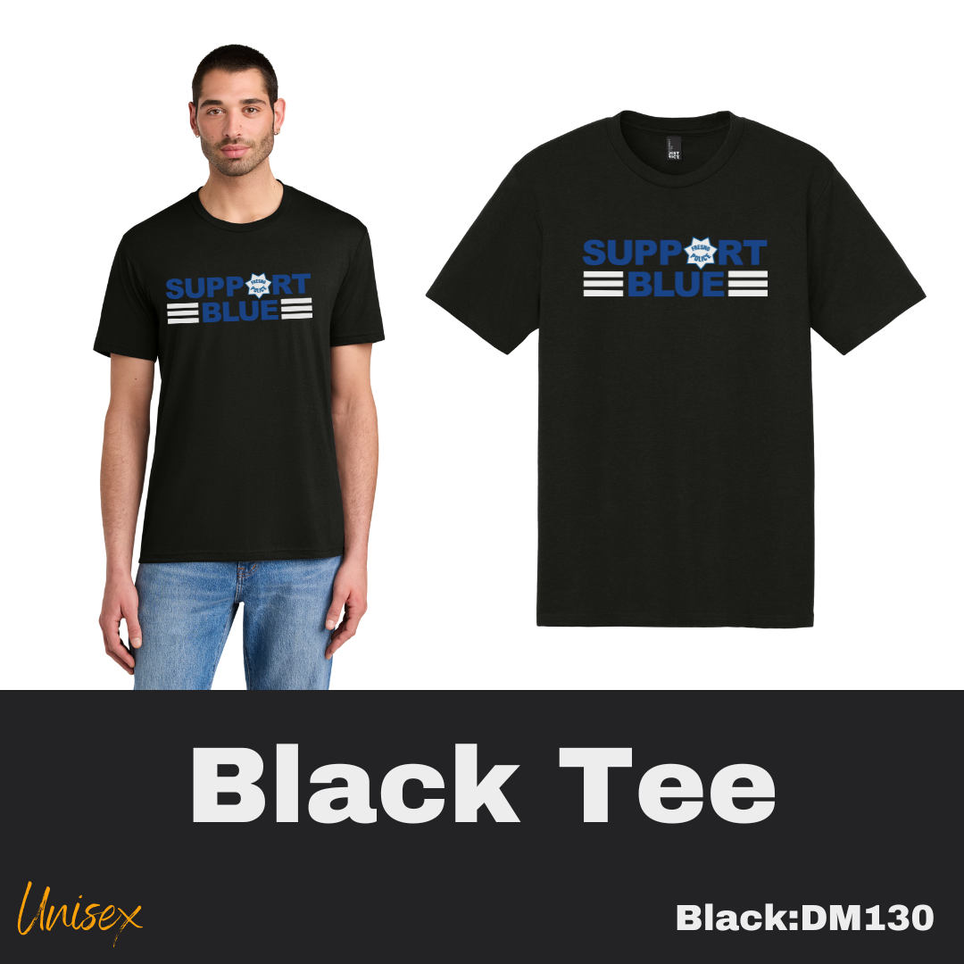 52 CA SB Triple Line White Unisex Black Tee