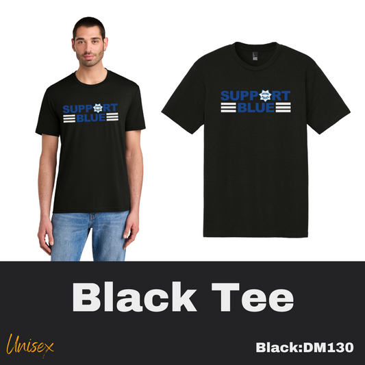 52 CA SB Triple Line White Unisex Black Tee