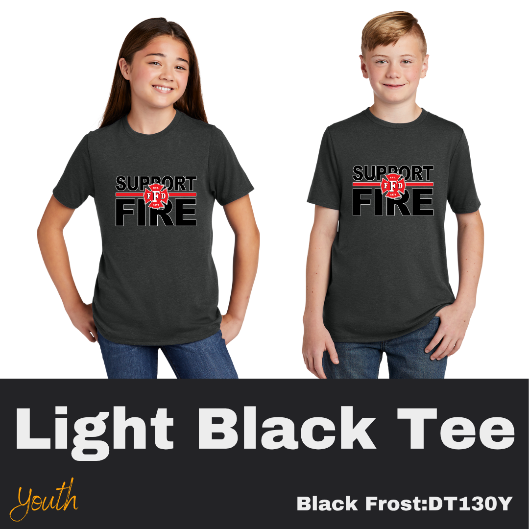87 Support Fire Youth Black Tee