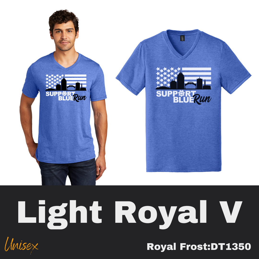 R17 SBRun Unisex Royal V-Neck Tee