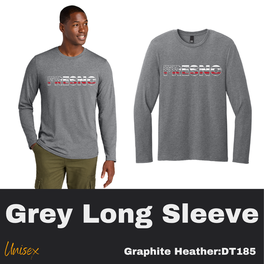 75 Support Fire Unisex Grey Long Sleeve