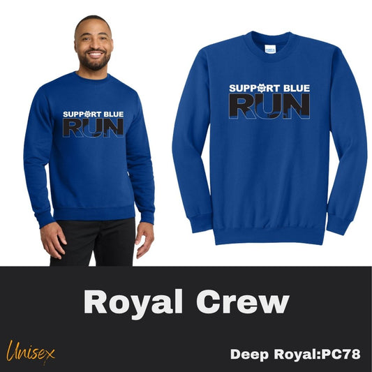 R30 Support Blue RUN Unisex Royal Sweatshirt
