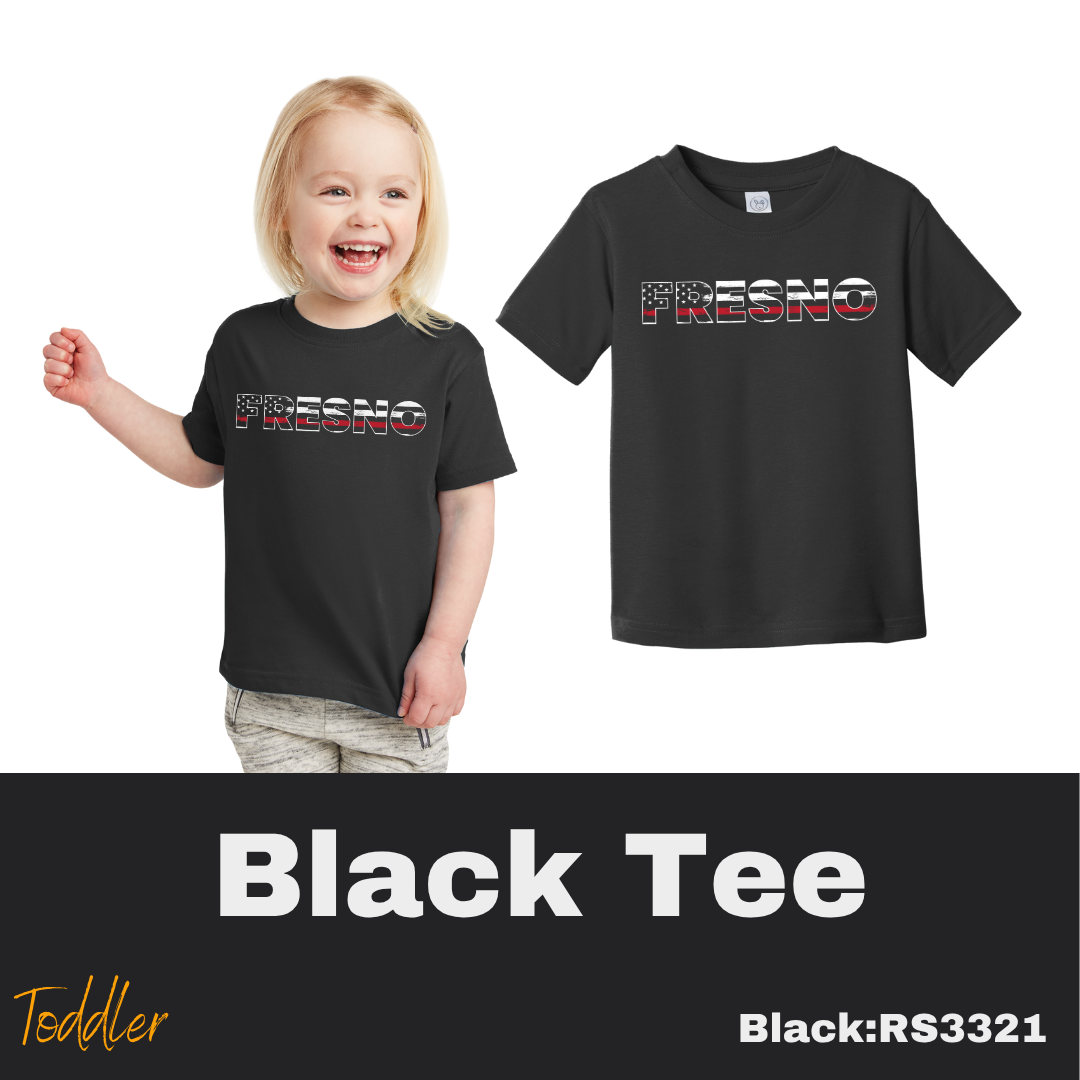 88 Support Fire Toddler Black Tee