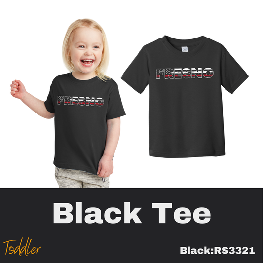 88 Support Fire Toddler Black Tee